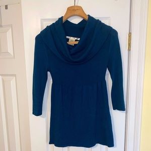 Max Studio Blue Cowel Sweater